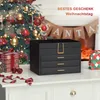 AdelDream Boîte à bijoux, boîte à bijoux avec 4 niveaux, Voir les images du produit 4