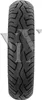 A close-up, top-down view of a single motorcycle tire on a white background. Produktbild-Vorschau
