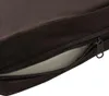 A close-up view of a brown cushion with an open zipper, revealing a lighter colored interior. Náhled obrázku produktu