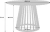 A diagram of a round table with dimensions indicated. Produktbild-Vorschau