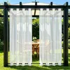 2er Set Vorhang Outdoor Weiß Wasserdicht Windfest mit Produktbild-Vorschau 9