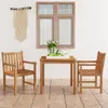 The Living Store 3-tlg. Garten-Essgruppe Massivholz Teak Produktbild-Vorschau 2