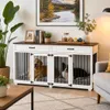 Hundebox für 2 Hunde 164x60x80cm in Möbeloptik, Hundekiste Produktbild-Vorschau 1