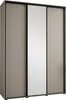 Velká šatní skříň 180 cm HERONA - kašmír / černá Náhled obrázku produktu 4