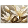 Leinwandbild Lilien in Gold 100x70 Feeby Gold bild für die Produktbild-Vorschau 3