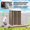 Outsunny Metall Gerätehaus 1,07 m² 142 x 84 x 189 cm Produktbild-Vorschau 6