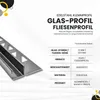 Glas-Fliesenprofil Edelstahl Klemmprofil Wandprofil V2A 2m Produktbild-Vorschau 3