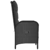 vidaXL Chaises de jardin 2 pcs. Poly rotin noir Voir les images du produit 5