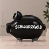 Große lustige Spardose Sparschwein SCHWARZGELD schwarz 17 Produktbild-Vorschau 2