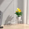 Blumenhocker 4er Set rund Garten Blumenständer Metall Produktbild-Vorschau 4