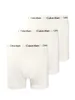 Three white Calvin Klein boxer briefs are arranged in a staggered formation against a white background. Produktbild-Vorschau