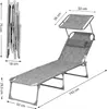 SONGMICS Gartenliege, klappbarer Liegestuhl, 193x53x29cm, Produktbild-Vorschau 6