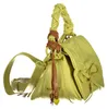 Stylische Gelbe Mini-Flap-Tasche mit Abnehmbaren Trägern Produktbild-Vorschau 3