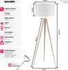 tectake® Lunaris lampada da terra, struttura in acciaio a Anteprima dell’immagine prodotto 14