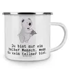 Mr. & Mrs. Panda Emaille Tasse Kellner Herz - Weiß - Produktbild-Vorschau 3