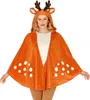 A woman wearing a deer costume poncho. Produktbild-Vorschau