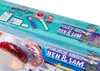 A close-up view of a toy police set packaging, showing various toy police accessories and branding. Podgląd zdjęcia produktu