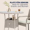 CASARIA® Tavolo Rotondo da Giardino Polyrattan Ø 60 Piano Anteprima dell’immagine prodotto 7