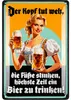 LANOLU Retro Blechschild Bier, lustige Schilder mit Produktbild-Vorschau 1
