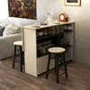 HOMCOM Bartisch mit Barhocker Set 3-TLG. Bartisch Set mit Produktbild-Vorschau 2