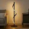 XUDO LED stojací lampa Spiral Design černá matná 90 cm 20 W Náhled obrázku produktu 2
