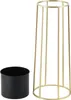 A black pot and a gold plant stand are shown against a white background. Produktbild-Vorschau
