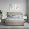vidaXL Table de chevet murale, lot de 2, blanc, 33 x 34,5 x Voir les images du produit 1