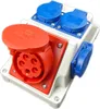 RoadEu Kombi Wandsteckdose, 16A Steckdose 5P, 3x 230V Produktbild-Vorschau 2