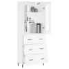 vidaXL Highboard Weiß 69,5x34x180 cm Holzwerkstoff Produktbild-Vorschau 3