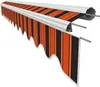 A retractable awning fabric with a striped pattern. Produktbild-Vorschau