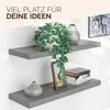 Casaria Schweberegal 2x 70cm, Grau, 15 kg, verdeckte Produktbild-Vorschau 4