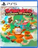 The image shows the game box for 'Garfield Lasagna Party' for PlayStation 5. It features cartoon characters from Garfield and various food items. Podgląd zdjęcia produktu