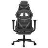 vidaXL Gaming-Stuhl mit Fußstütze Schwarz und Grau Produktbild-Vorschau 3