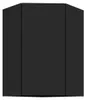 Küchen Eckhängeschrank 60x60 cm SIENA Schwarz Küche Produktbild-Vorschau 1