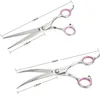 Pet Cat Dog Grooming Scissors Set 4 Stück Edelstahl Produktbild-Vorschau 4