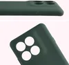 Close-up shots of a dark green phone case, showing the side with buttons and the back with camera cutouts. Produktbild-Vorschau