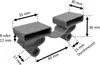 A diagram of gray plastic replacement caps for bed slats, with dimensions indicated. Produktbild-Vorschau