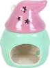 A ceramic gnome-shaped oil burner with cut-out star shapes on the hat. Produktbild-Vorschau