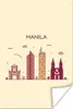 MuchoWow® Poster Manila - Philippinen - Skyline 60x90 cm - Produktbild-Vorschau 1