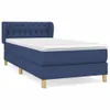 Boxspringbett mit Matratze Blau 90x190 cm Stoff Produktbild-Vorschau 1