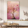 Leinwand Bilder 80x120 cm - Lebensbaum - Rosa - Gold - Produktbild-Vorschau 6