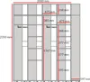 Drehtürenschrank mit Aufsatz Napoli 4D 200 Kaschmir Produktbild-Vorschau 6
