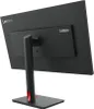 The back view of a black Lenovo ThinkVision monitor on a black background. Náhled obrázku produktu
