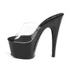 ADORE-701 Damen Slipper von Pleaser, Transparent Schwarz , Produktbild-Vorschau 3
