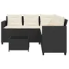 Gartenmöbel-Set, L-förmiges Ecksofa mit Tisch, PE-Rattan, Produktbild-Vorschau 3