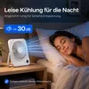 Tragbarer Tischventilator mit Digitalanzeige, 4 Windstufen, Produktbild-Vorschau 4