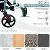 COSTWAY 2in1 Fauteuil roulant & déambulateur pliable & Voir les images du produit 8
