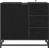 vidaXL Armadietto da bagno con porta in rovere nero 65 x 33 Anteprima dell’immagine prodotto 6
