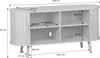 Mobile TV scandinavo con 2 ante scorrevoli, 120cm, Noce Anteprima dell’immagine prodotto 7