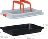 Relaxdays Teglia da forno con coperchio, contenitore da Anteprima dell’immagine prodotto 5